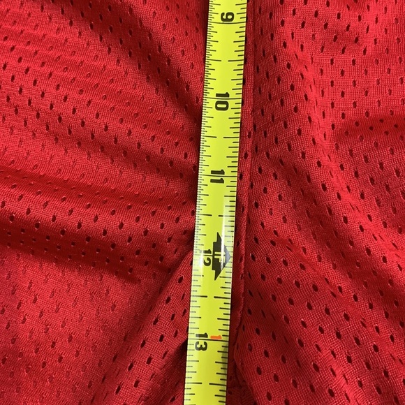 Brooks Red Mesh Men's Athletic Basketball Gym Shorts - Picture 7 of 9